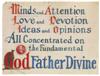 (RELIGION.) BAKER, GEORGE, ""FATHER DIVINE."" Father Divine is God Personified * Minds and Attention, Love and Devotion. . .* Peace, th